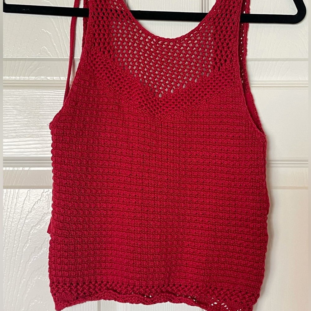 Hollister Red Knit Tank Top